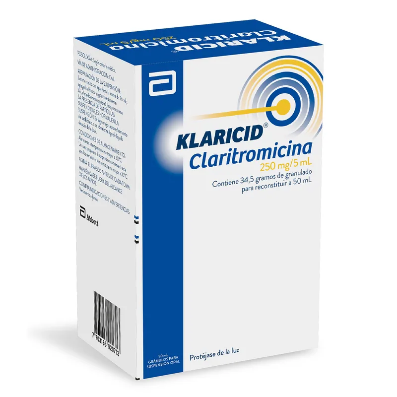 Klaricid 250 mg suspensión 50 mL