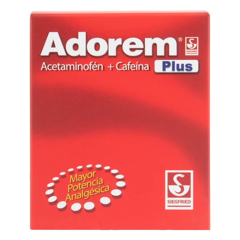 Adorem Plus Acetaminofen+cafeina 100tbs
