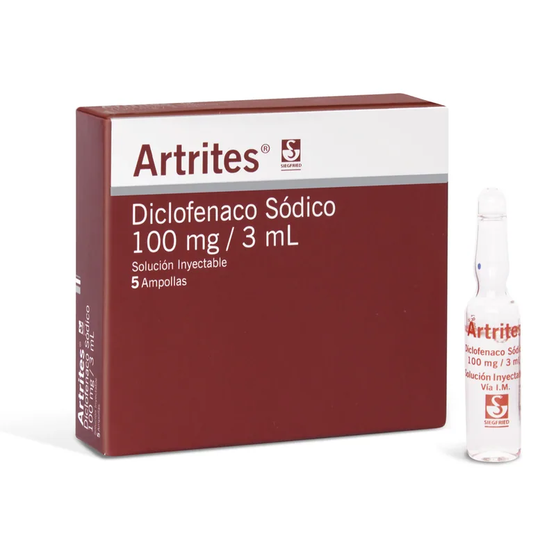 Artrites 100 mg 5 ampolla Diclofenaco Sod