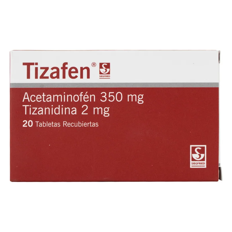 Tizafen 350/2 mg 20 tabletas