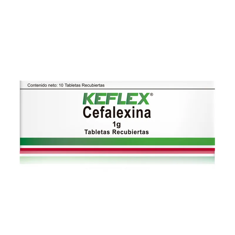 Keflex 1 g 10 tabletas