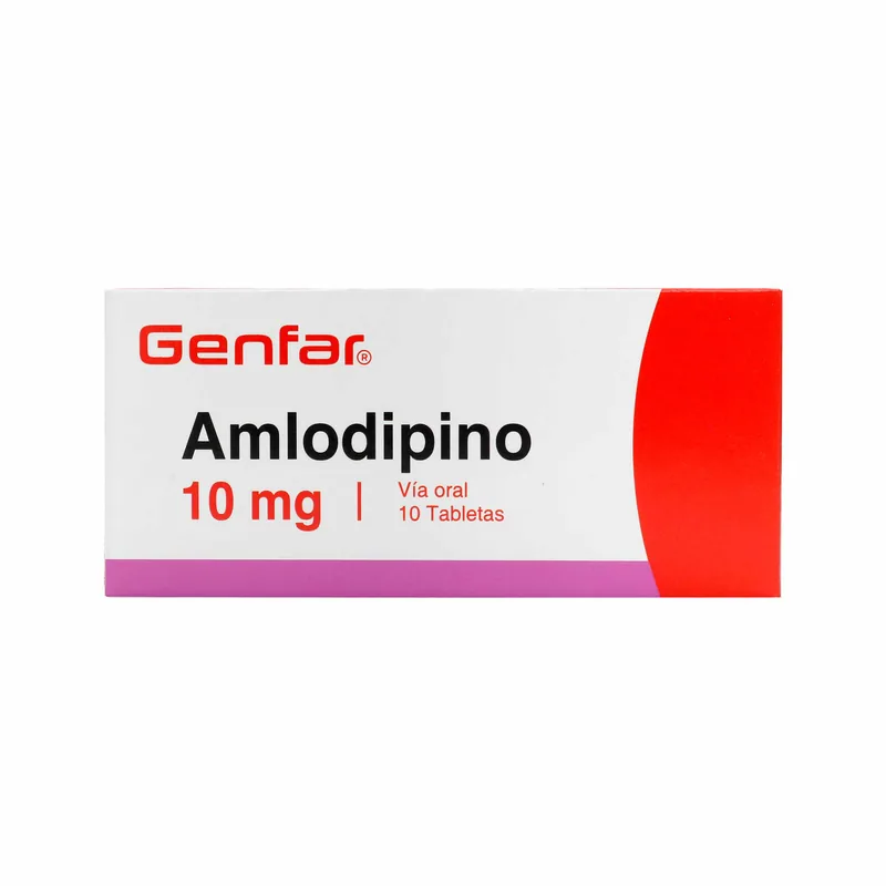 Amlodipino 10 mg 10 tabletas GF