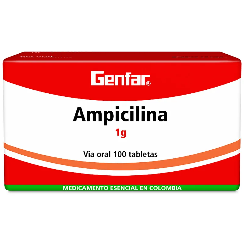 Ampicilina 1 g 100 tabletas GF
