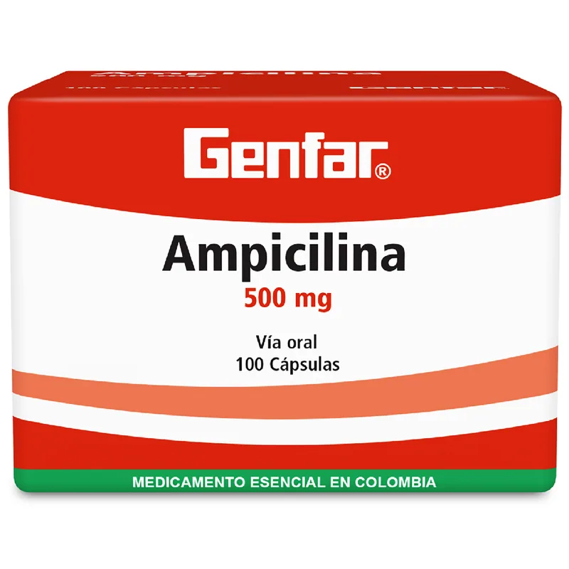 Ampicilina 500 mg 100 cápsulas GF
