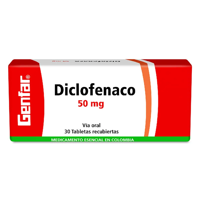 Diclofenaco 50 mg 30 tabletas GF