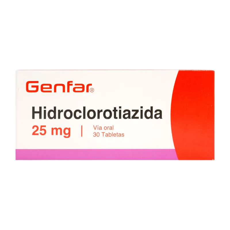 Hidroclorotiazida 25 mg 30 tabletas GF