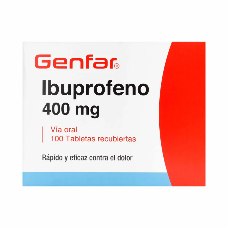 Ibuprofeno 400 mg 100 tabletas GF