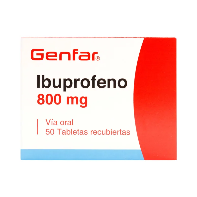 Ibuprofeno 800 mg 50 tabletas GF