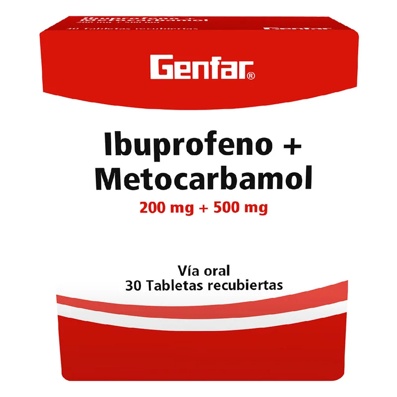 Ibuprof 200 Mg+metocarb 500 mg 30 tabletas GF