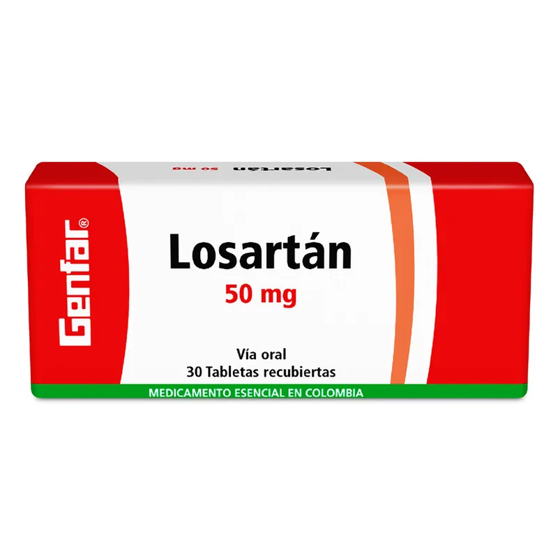 Losartan 50 mg 30 tabletas GF