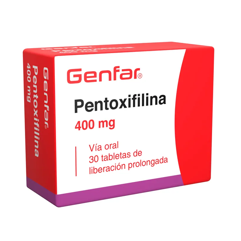 Pentoxifilina 400 mg 30 tabletas GF