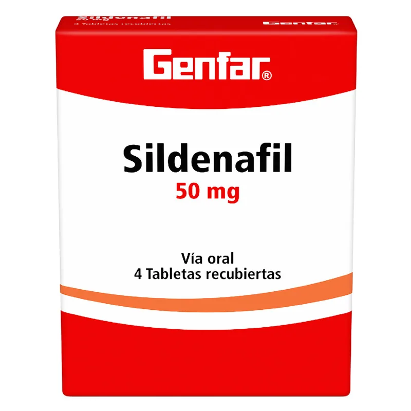 Sildenafil 50 mg 4 tabletas GF
