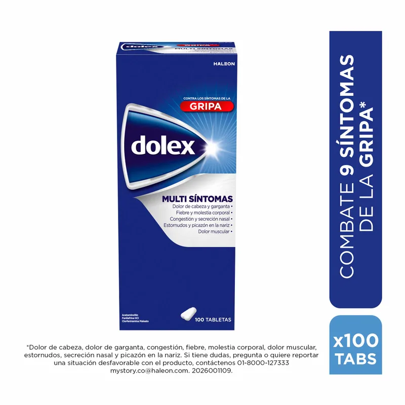 Dolex Gripa 100 tabletas