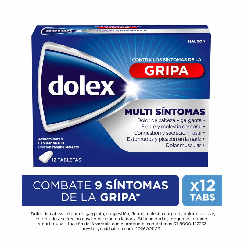 Dolex Gripa 12 tabletas