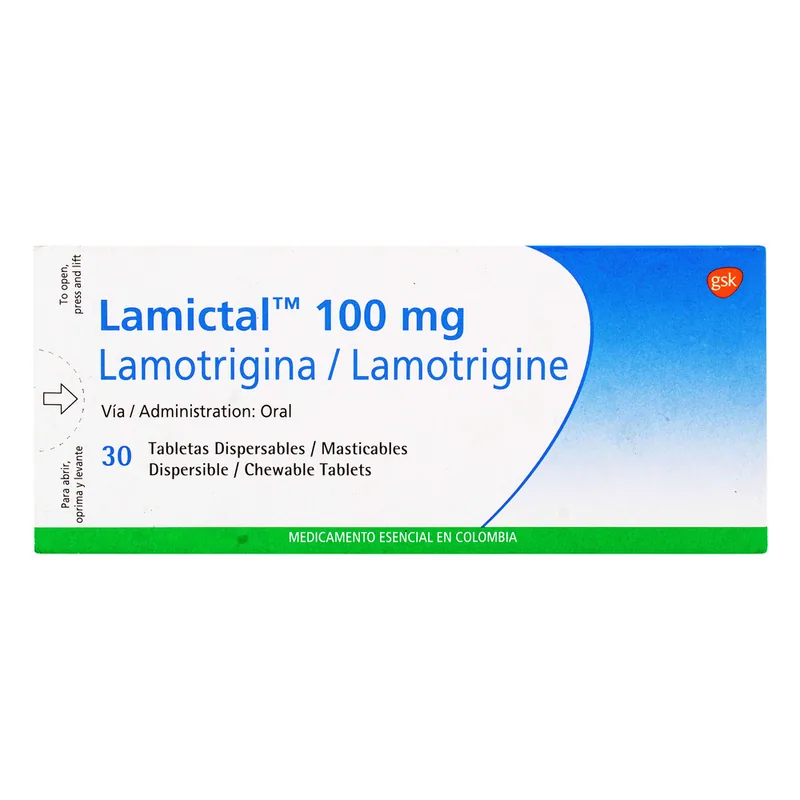 Lamictal Disp 100 mg 30 tabletas