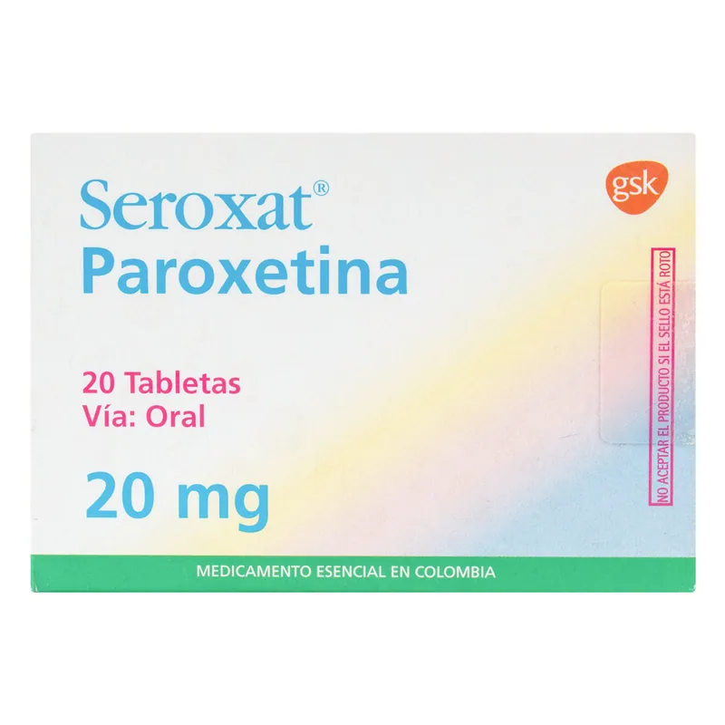 Seroxat 20 mg 20 tabletas