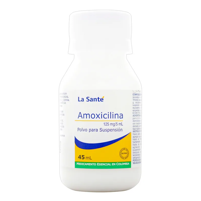 Amoxicilina 125 mg suspensión 45 mL LS