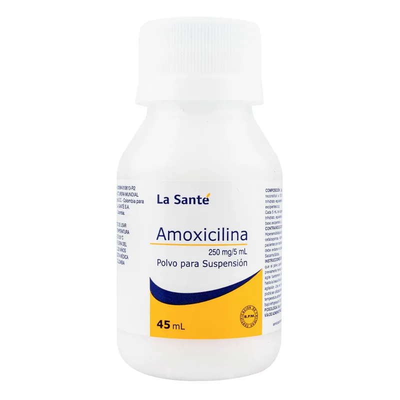 Amoxicilina 250 mg suspensión 45 mL LS