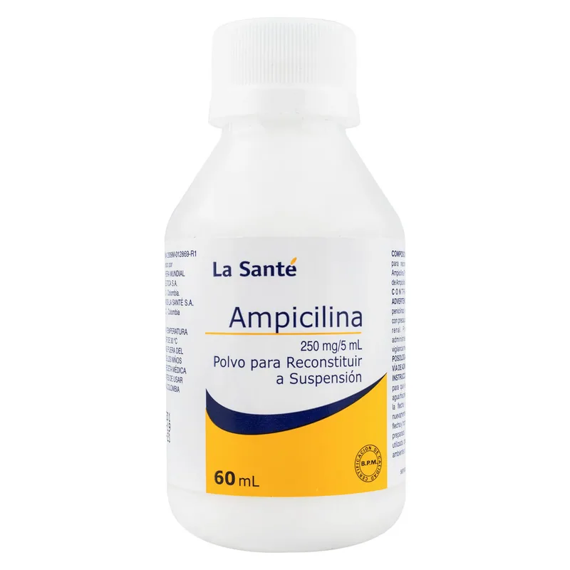 Ampicilina 250 mg suspensión 60 mL LS