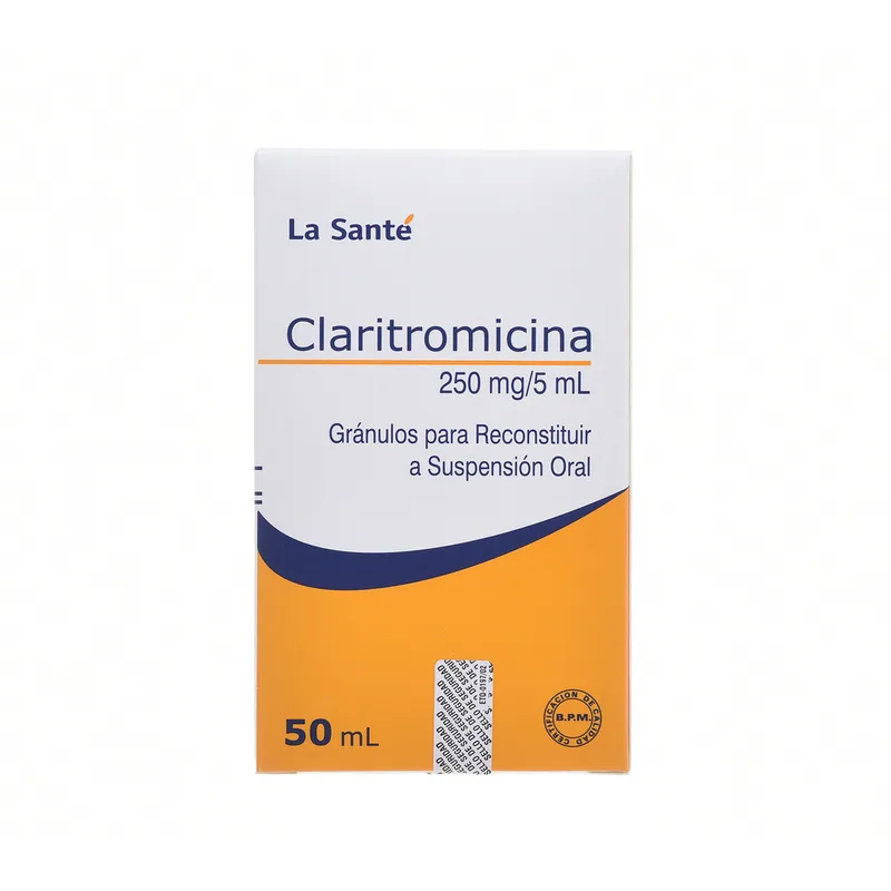 Claritromicina 250 mg suspensión 50 mL LS