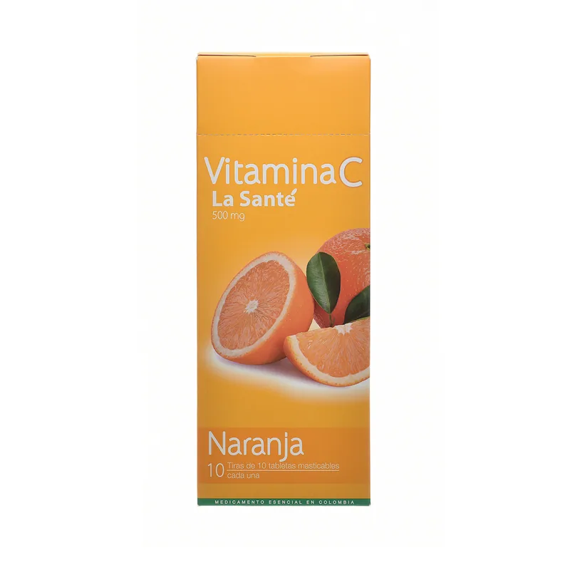 Vitamina C 500 mg Naranja 100 tabletas LS