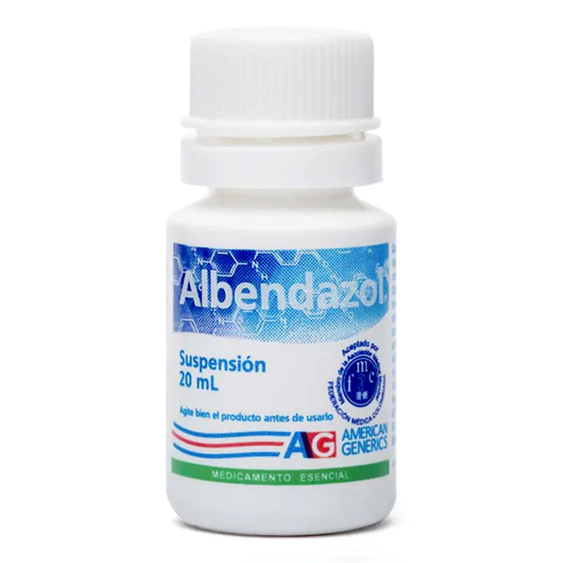 Albendazol suspensión 20 mL AG