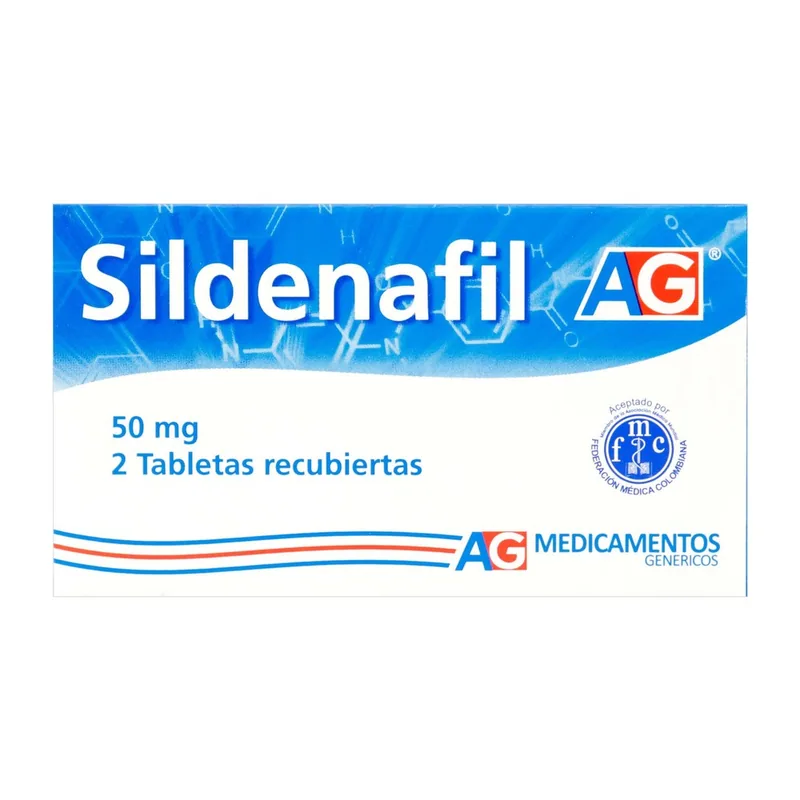 Sildenafil 50 mg 2 tabletas AG