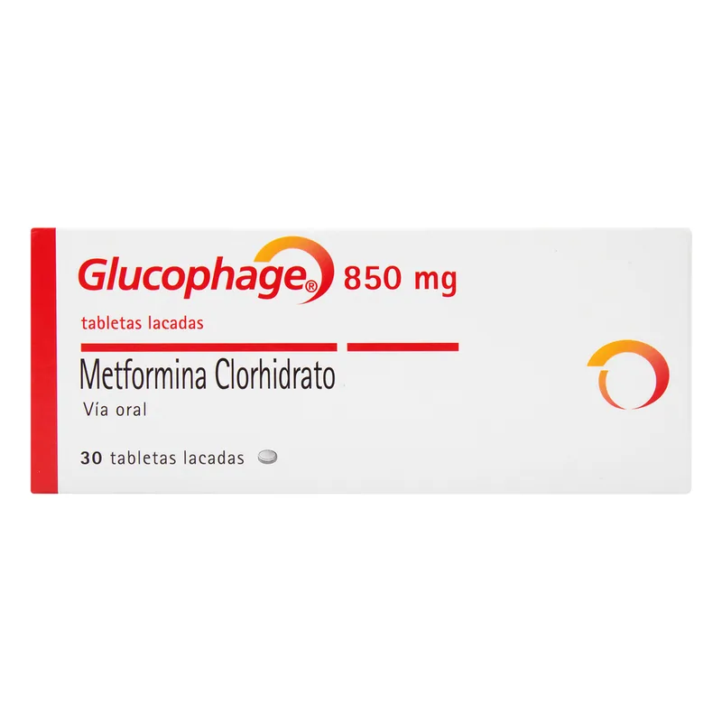 Glucophage 850 mg 30 tabletas