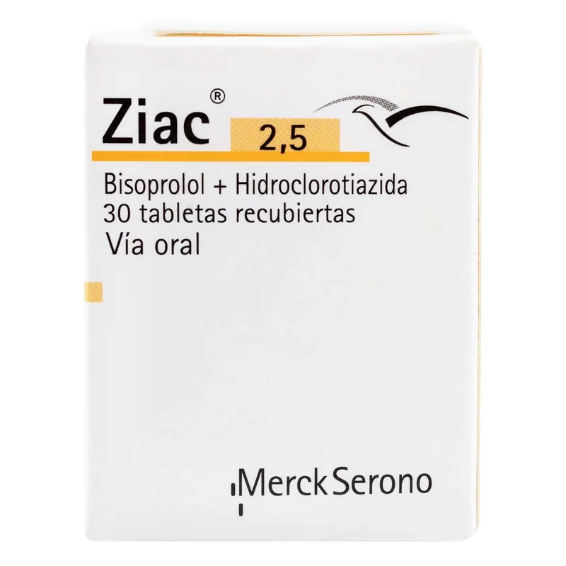 Ziac 2.5 mg 30 tabletas