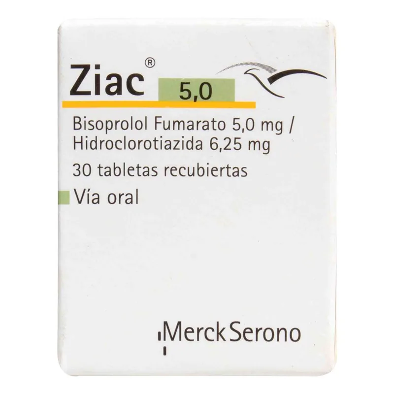 Ziac 5 mg 30 tabletas