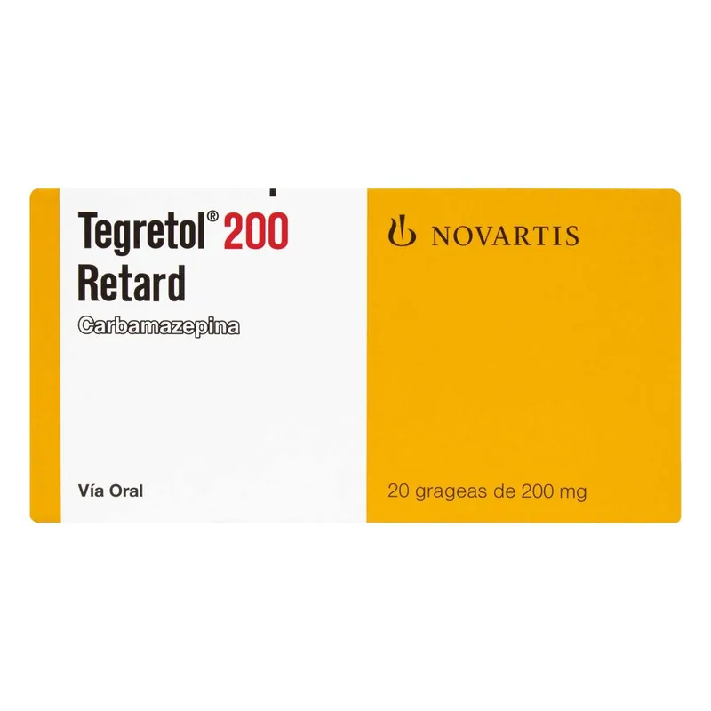 Tegretol Ret 200 mg 20 tabletas