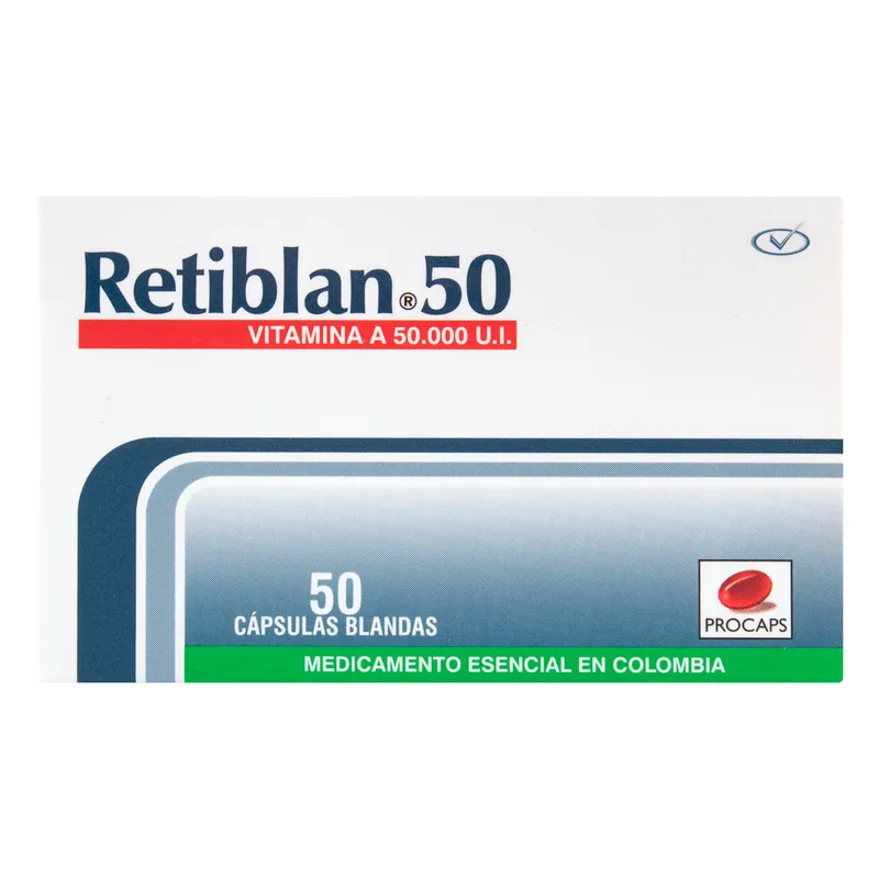 Retiblan 50 mg 50 cápsulas