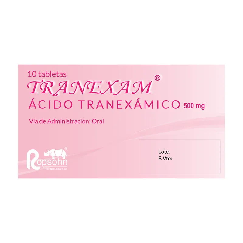 Tranexam 500 mg 10 tabletas