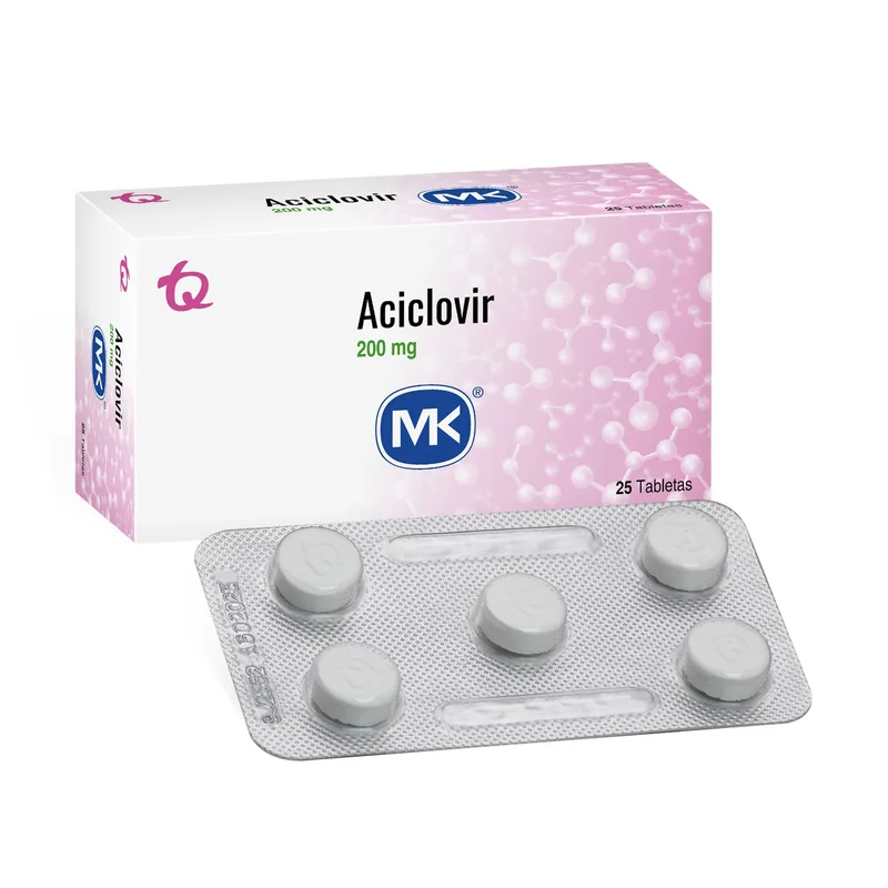 Aciclovir 200 mg 25 tabletas MK