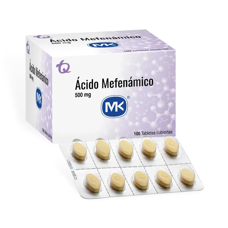 Ácido mefenámico 500 mg 100 tabletas MK