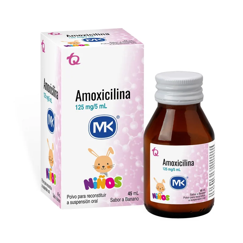 Amoxicilina 125 mg suspensión 45 mL MK