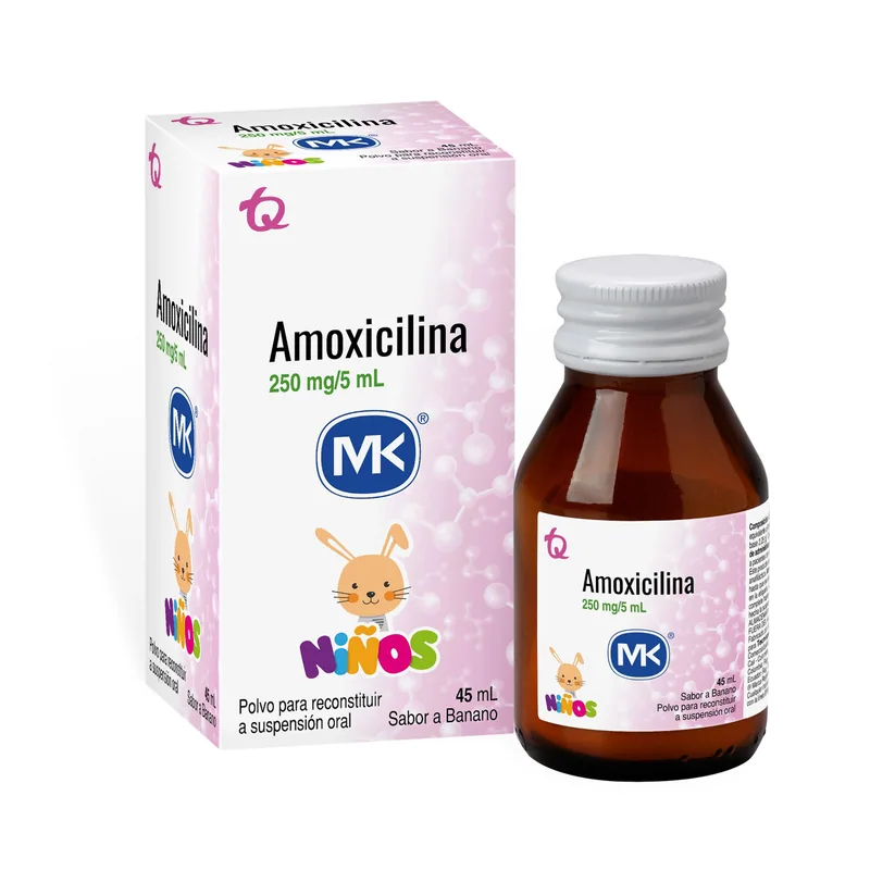 Amoxicilina 250 mg suspensión 45 mL MK