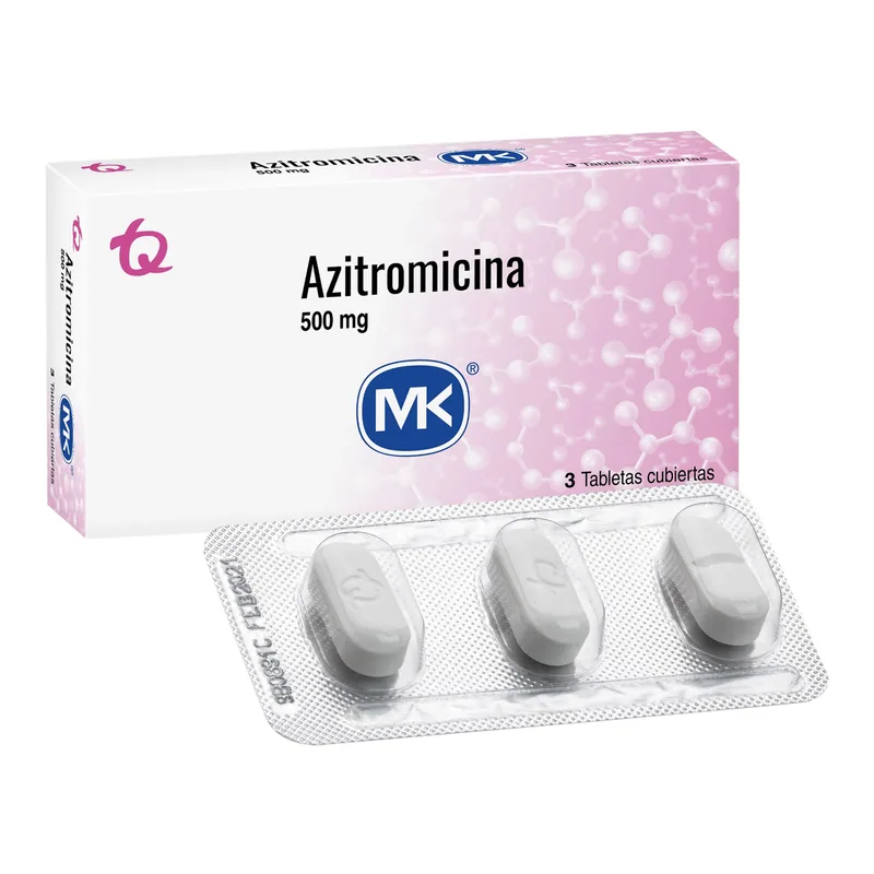 Azitromicina 500 mg 3 tabletas MK