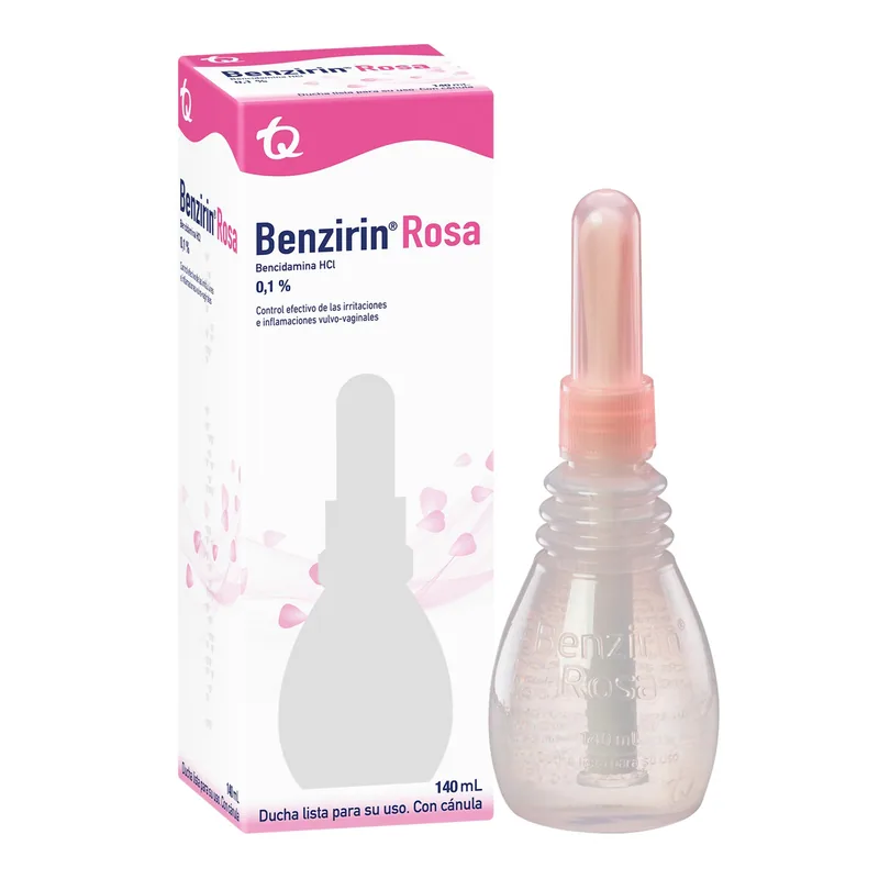Benzirin Rosa Ducha Vaginal Canula 140 mL