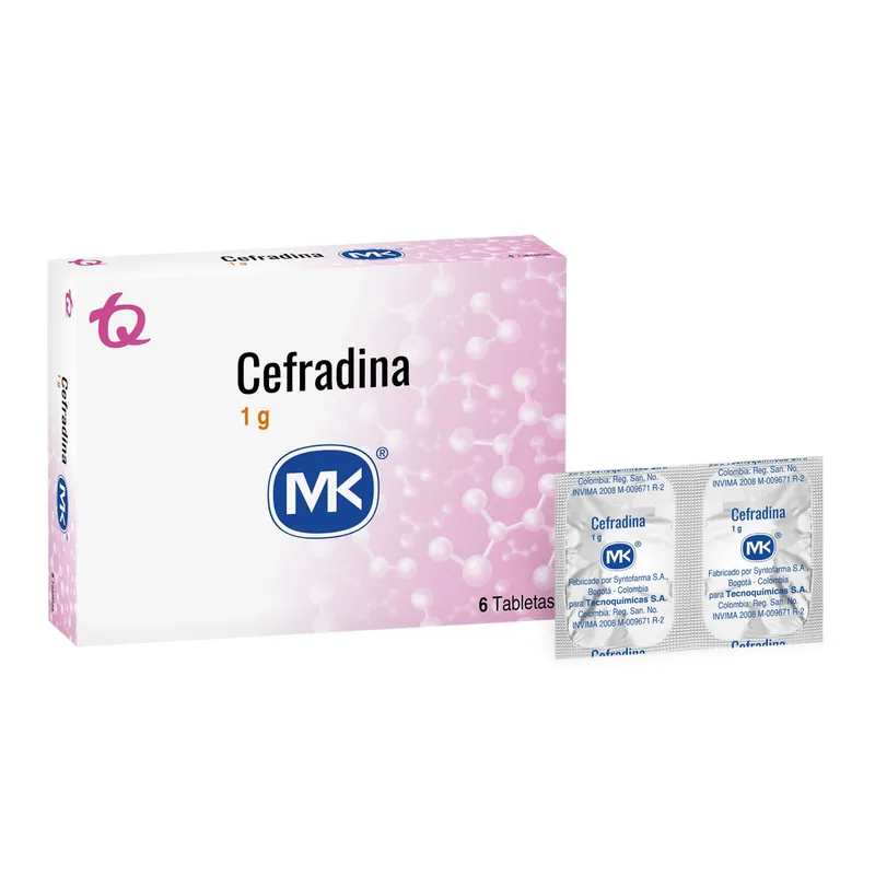 Cefradina 1 g 6 tabletas MK