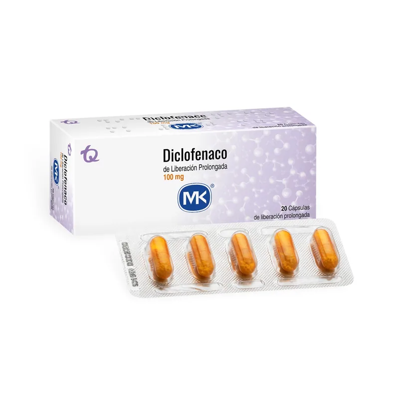 Diclofenaco Retard 100 mg 20 cápsulas MK