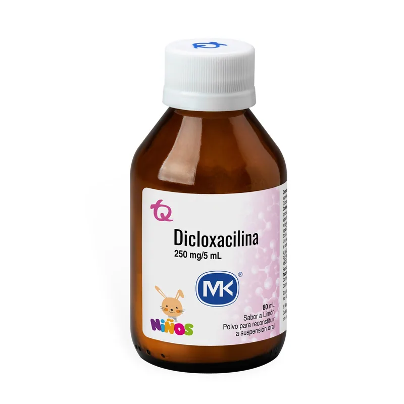 Dicloxacilina 250 mg suspensión 80 mL MK