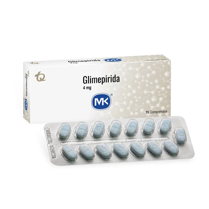 Glimepirida 4 mg 15 tabletas MK