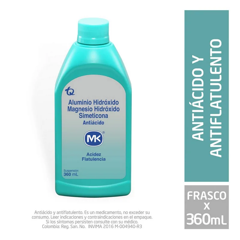 Hidróxido Aluminio Simeticona 360 mL MK