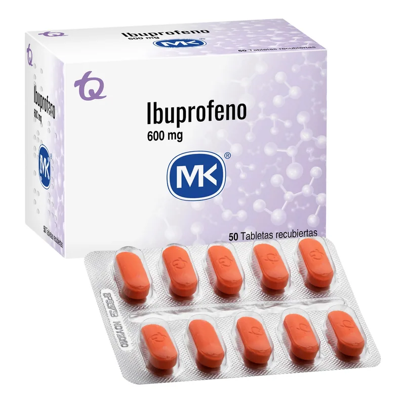 Ibuprofeno 600 mg 50 tabletas MK