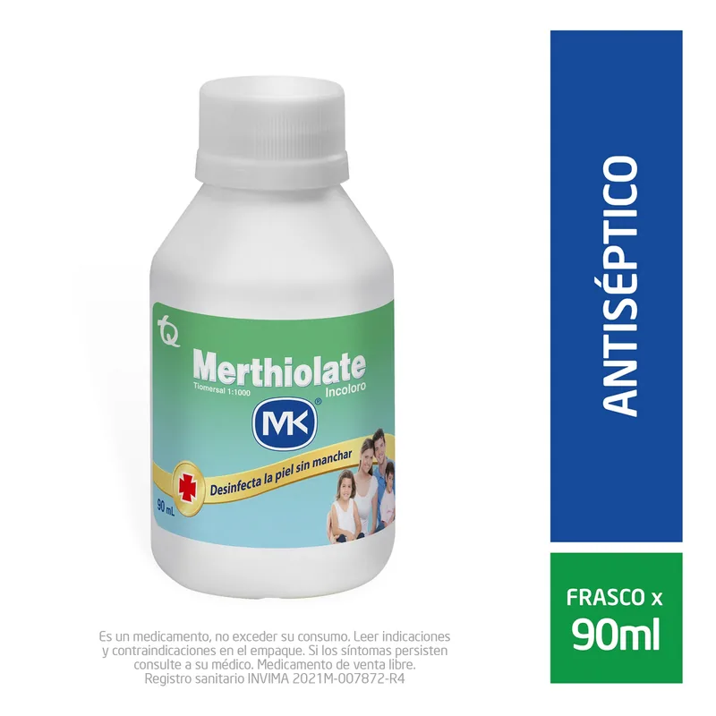 Merthiolate Incoloro Tecnoquímicas 90 mL