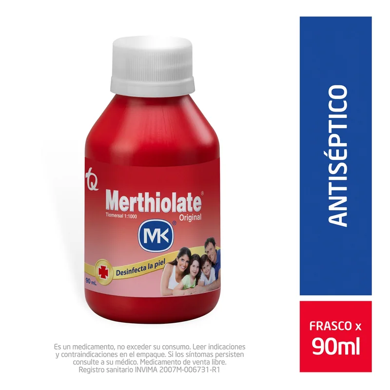 Merthiolate Rojo Tecnoquímicas 90 mL
