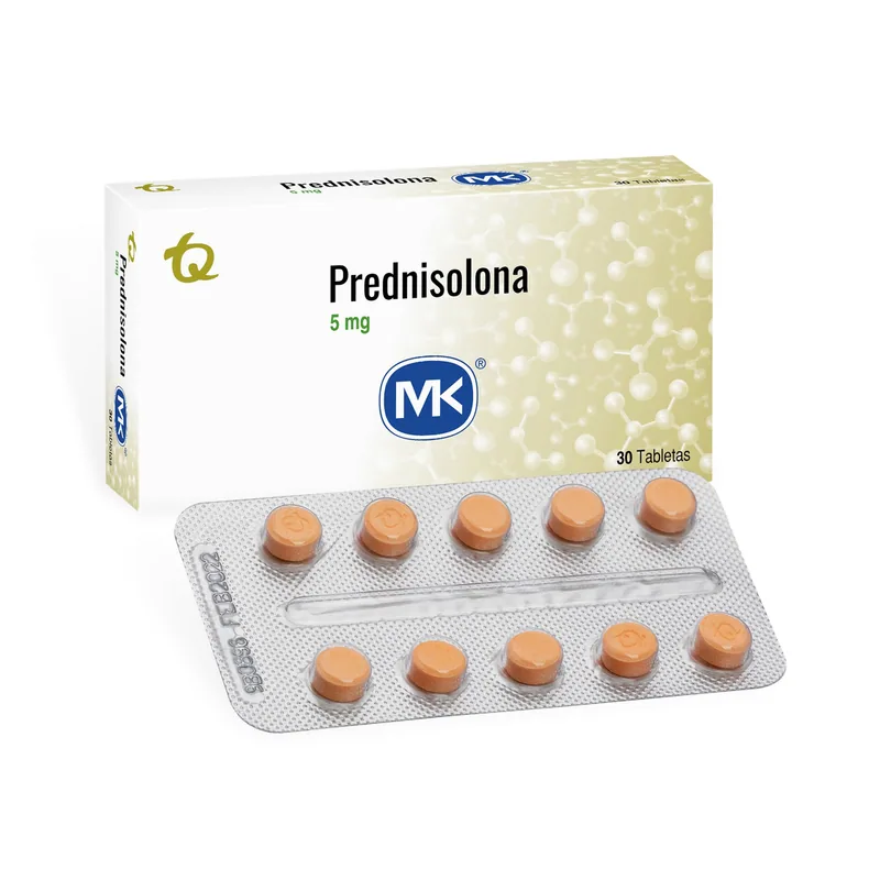 Prednisolona 5 mg 30 tabletas MK