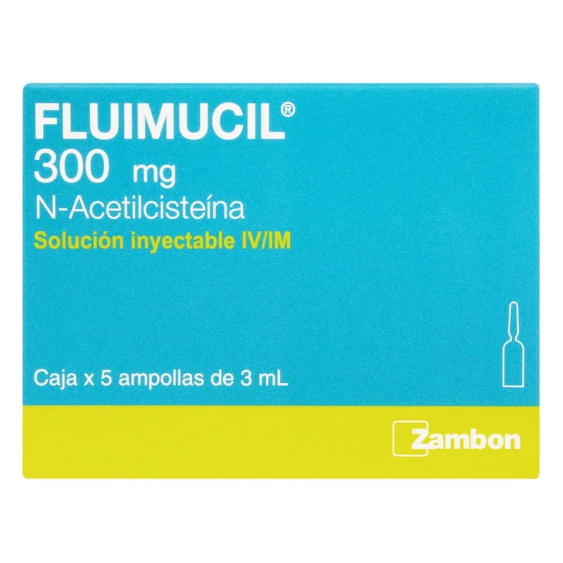 Fluimucil 3 mL 5 ampollas I V