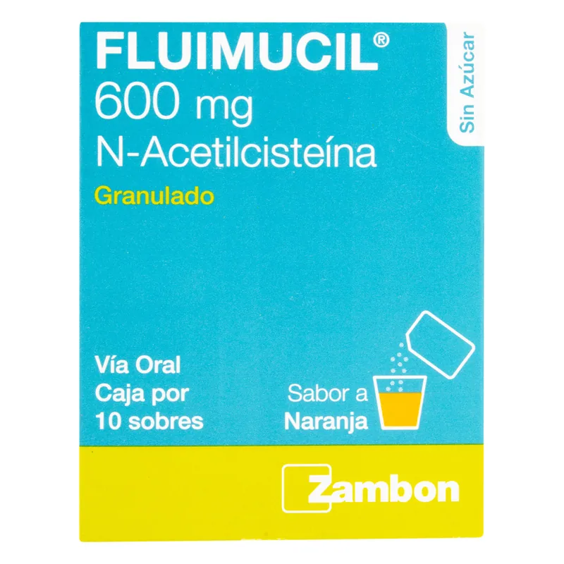 Fluimucil 600 mg 10 sobres